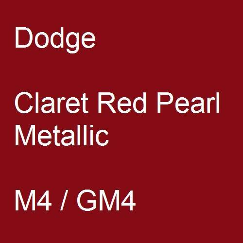 Dodge, Claret Red Pearl Metallic, M4 / GM4.